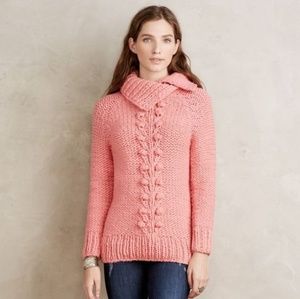 LAST CHANCE! CLOSET CLOSING! NWT Anthropologie cozy pink coral sweater S
